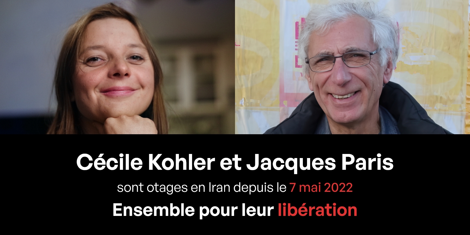 Cécile Kohler et Jacques Paris, otages en Iran depuis le 7 mai 2022